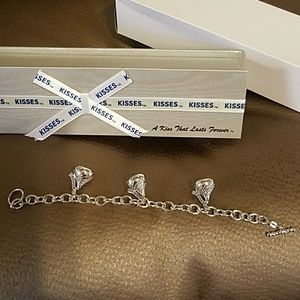 925 Sterling silver Hershey Kisses bracelet